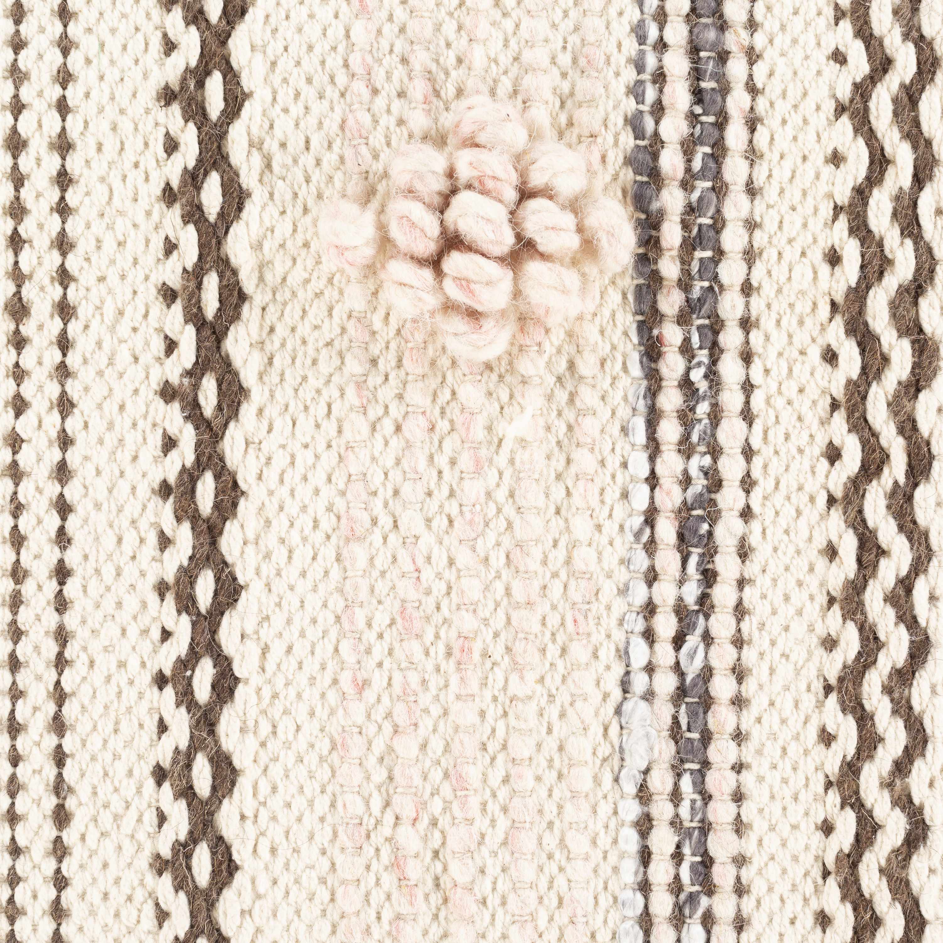 Lenorah Pink&White Textured Throw Pillow - Clearance - Bibenanova