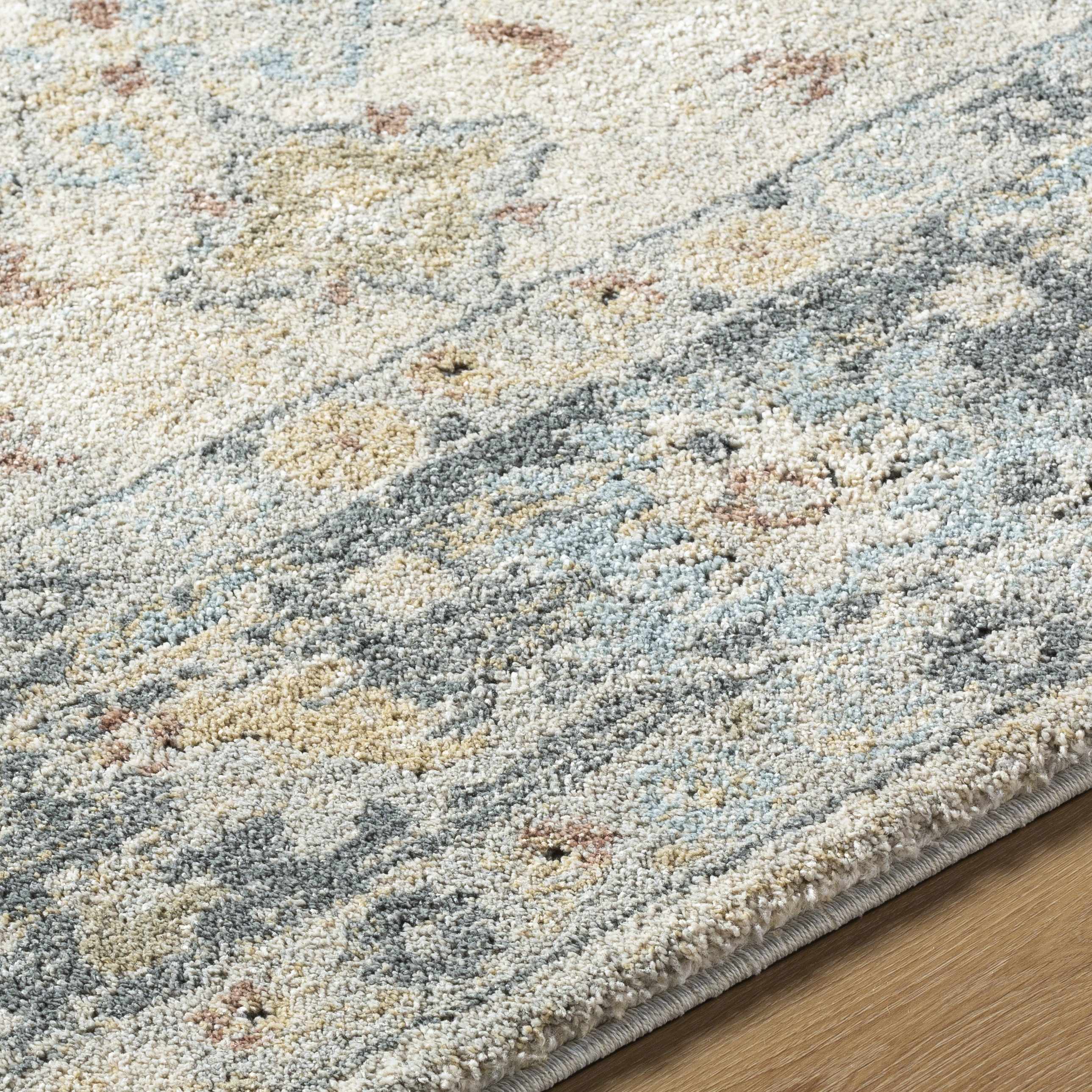 Ahmaud Beige & Light Gray Thick Luxe Area Rug