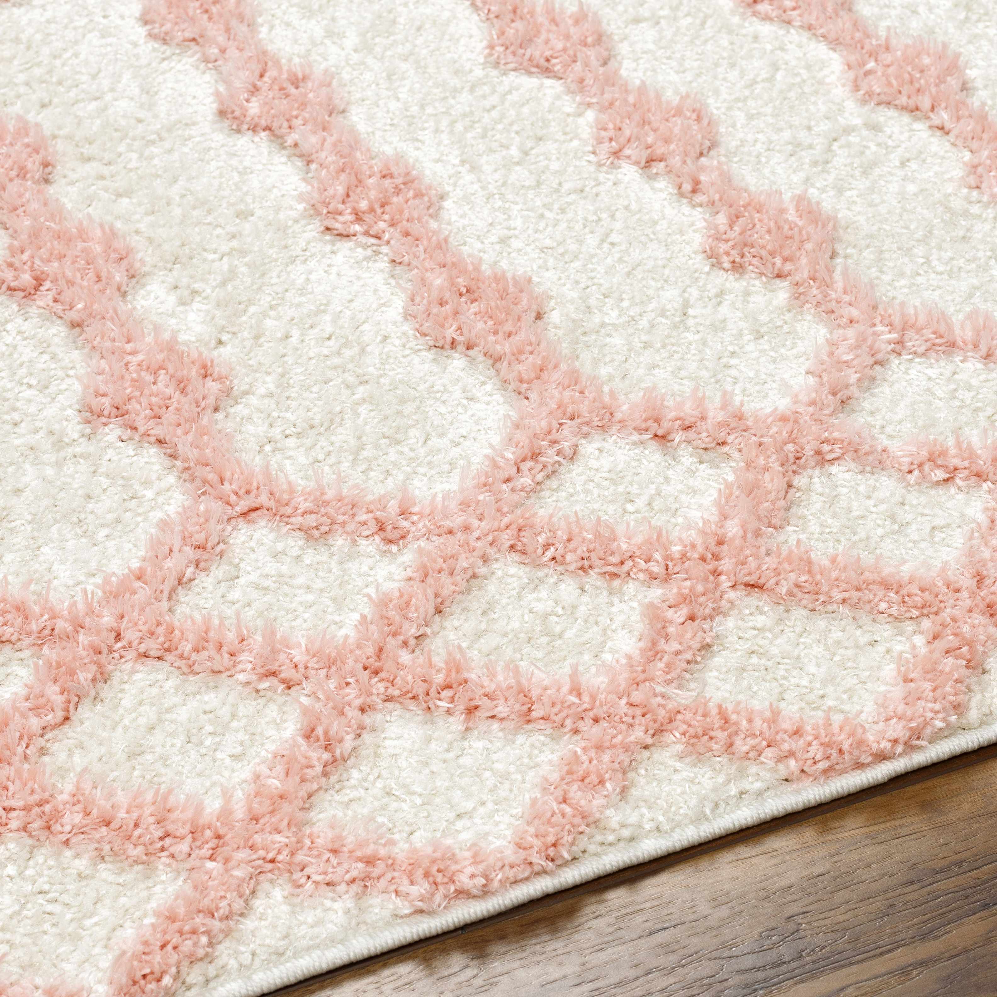 Darva Pink Plush Area Carpet - Bibenanova