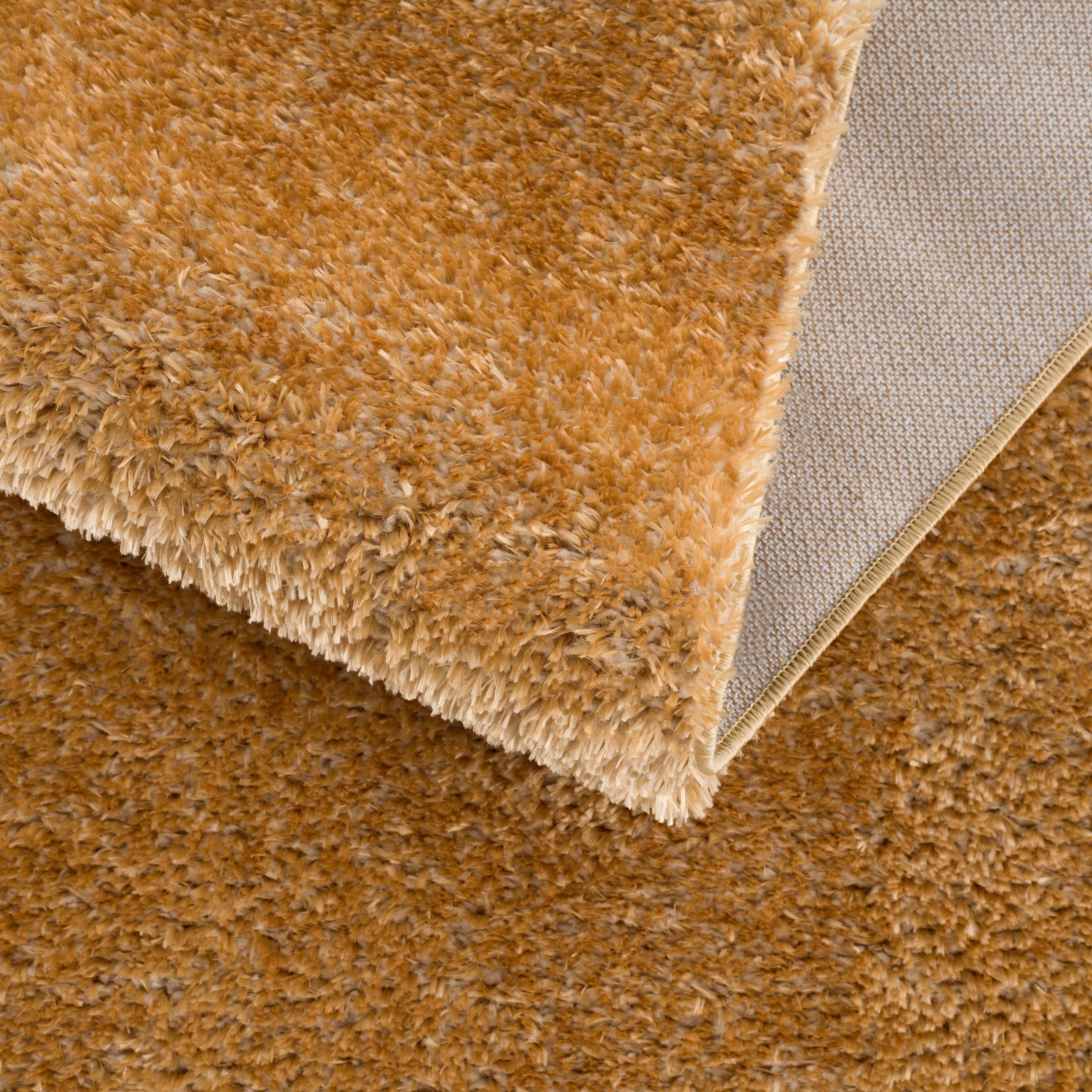 Heavenly Solid Mustard Plush Rug - Clearance - Bibenanova