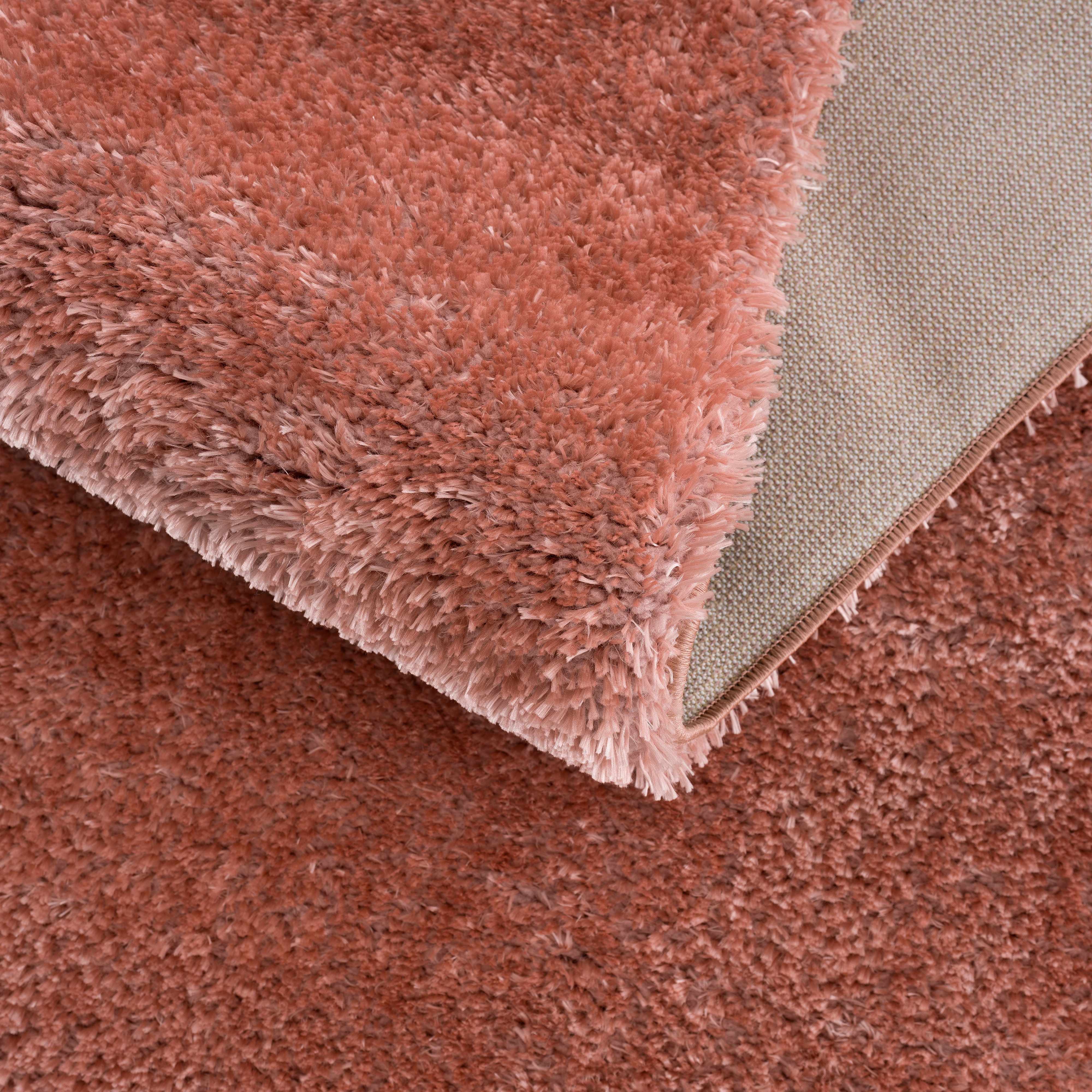 Heavenly Solid Pink Plush Rug - Clearance - Bibenanova