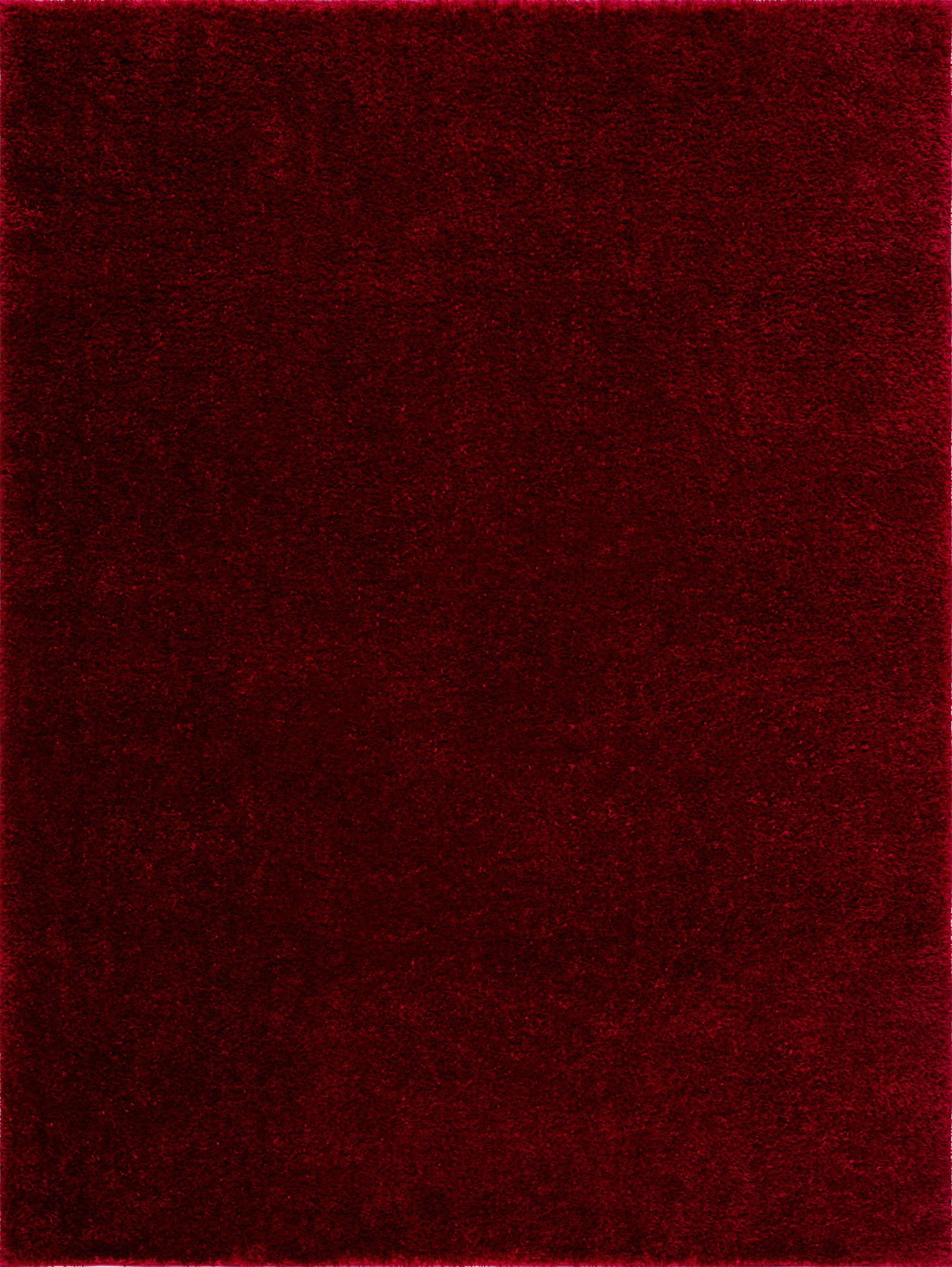 Heavenly Solid Red Plush Rug - Clearance - Bibenanova