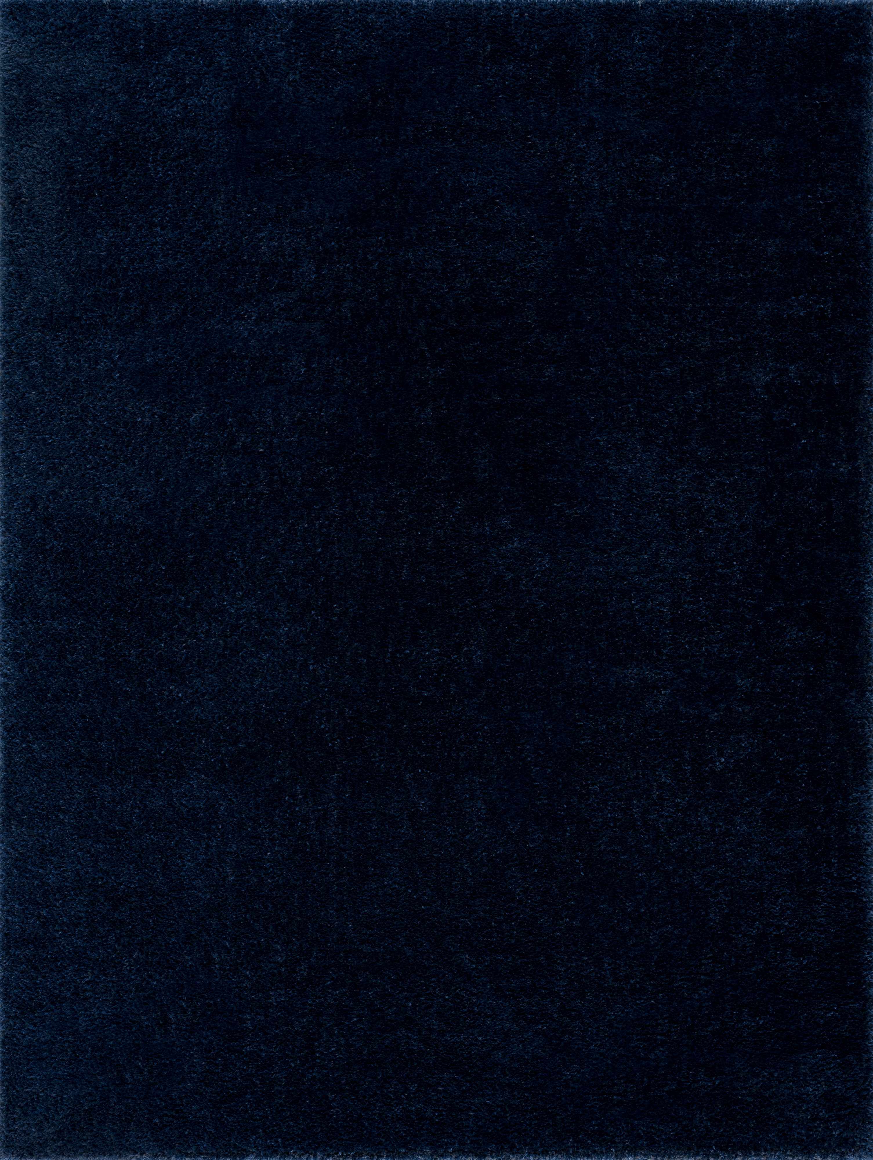 Heavenly Solid Navy Blue Shag Rug - Clearance - Bibenanova
