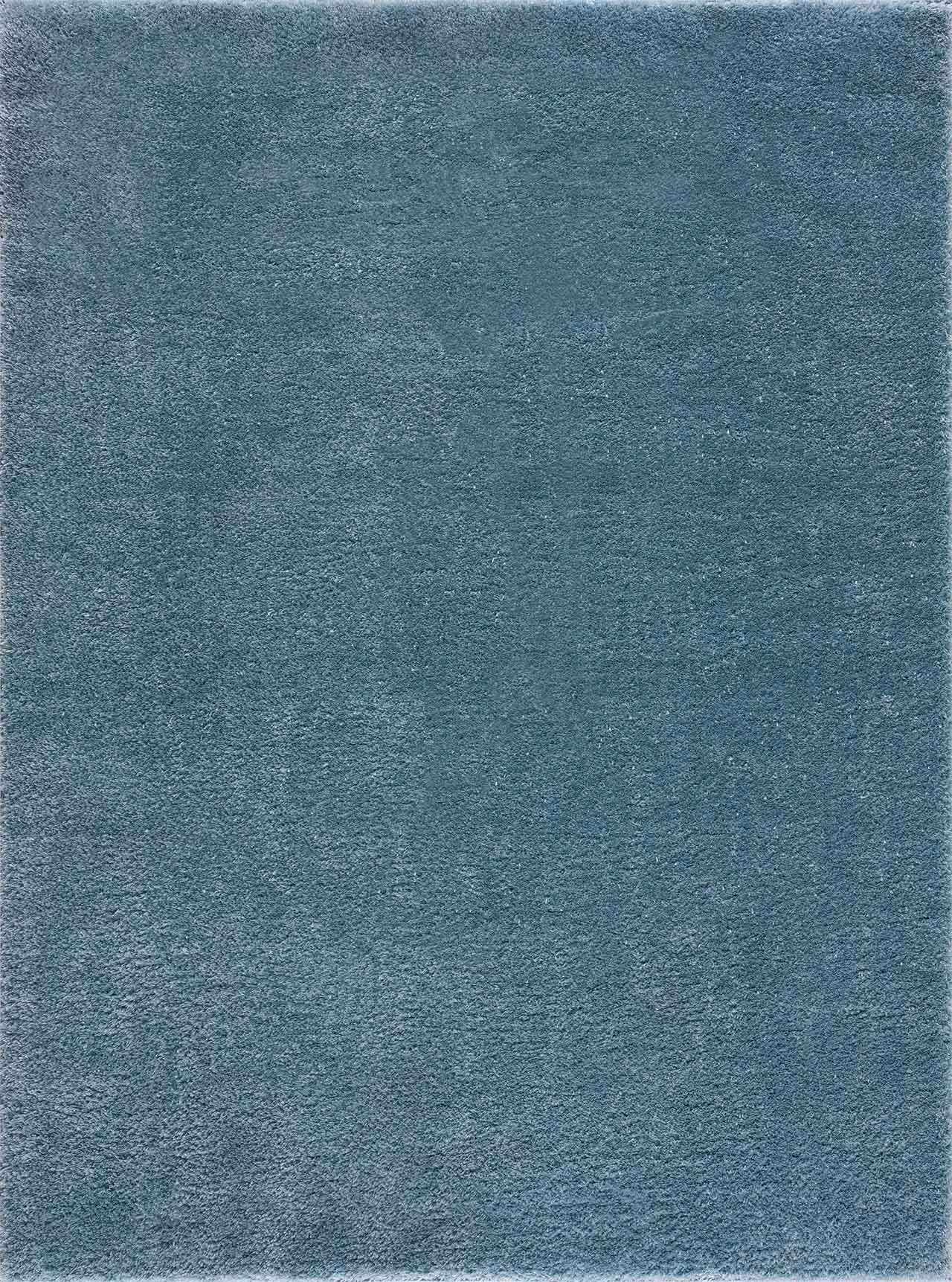 Heavenly Solid Blue Plush Rug - Clearance - Bibenanova