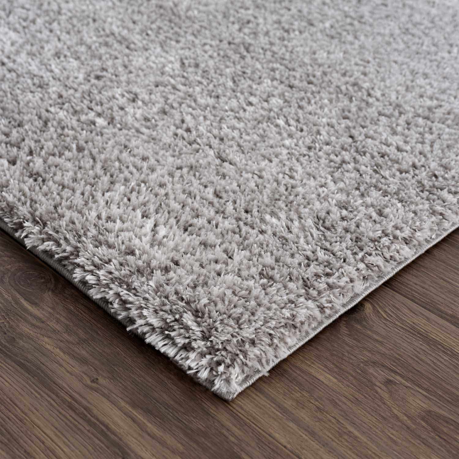 Heavenly Solid Light Gray Plush Rug - Clearance - Bibenanova