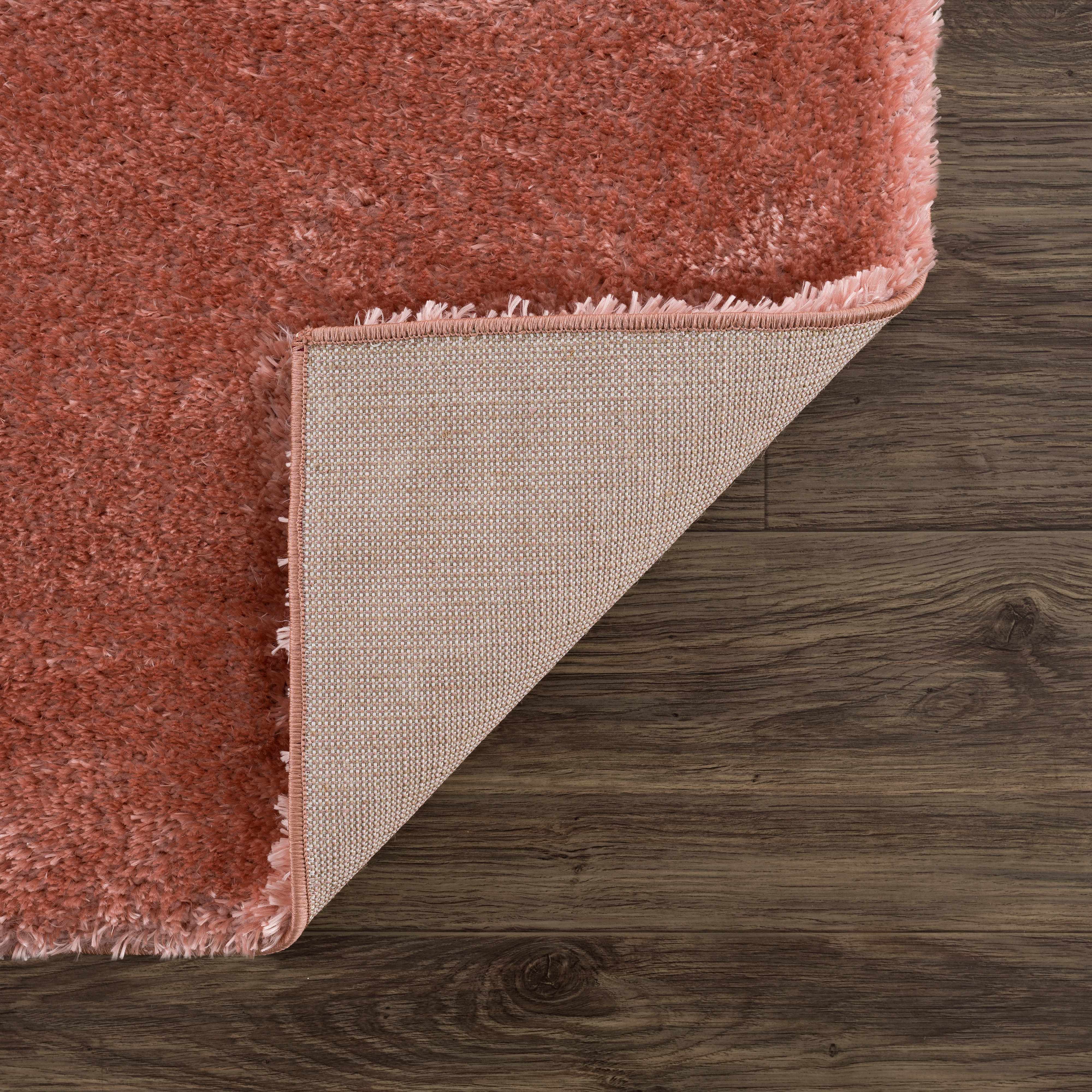 Heavenly Solid Pink Plush Rug - Clearance - Bibenanova