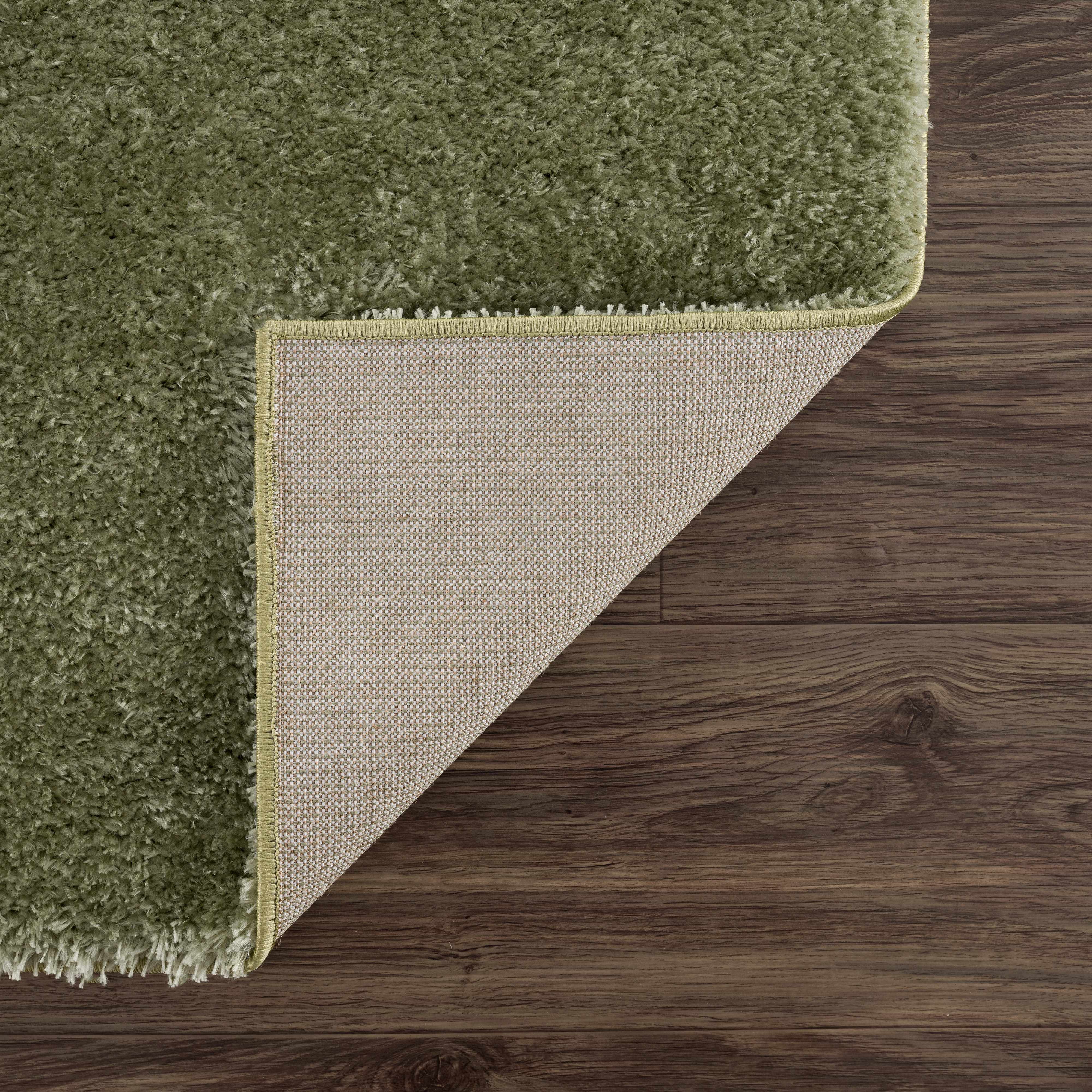 Heavenly Solid Green Plush Rug - Clearance - Bibenanova