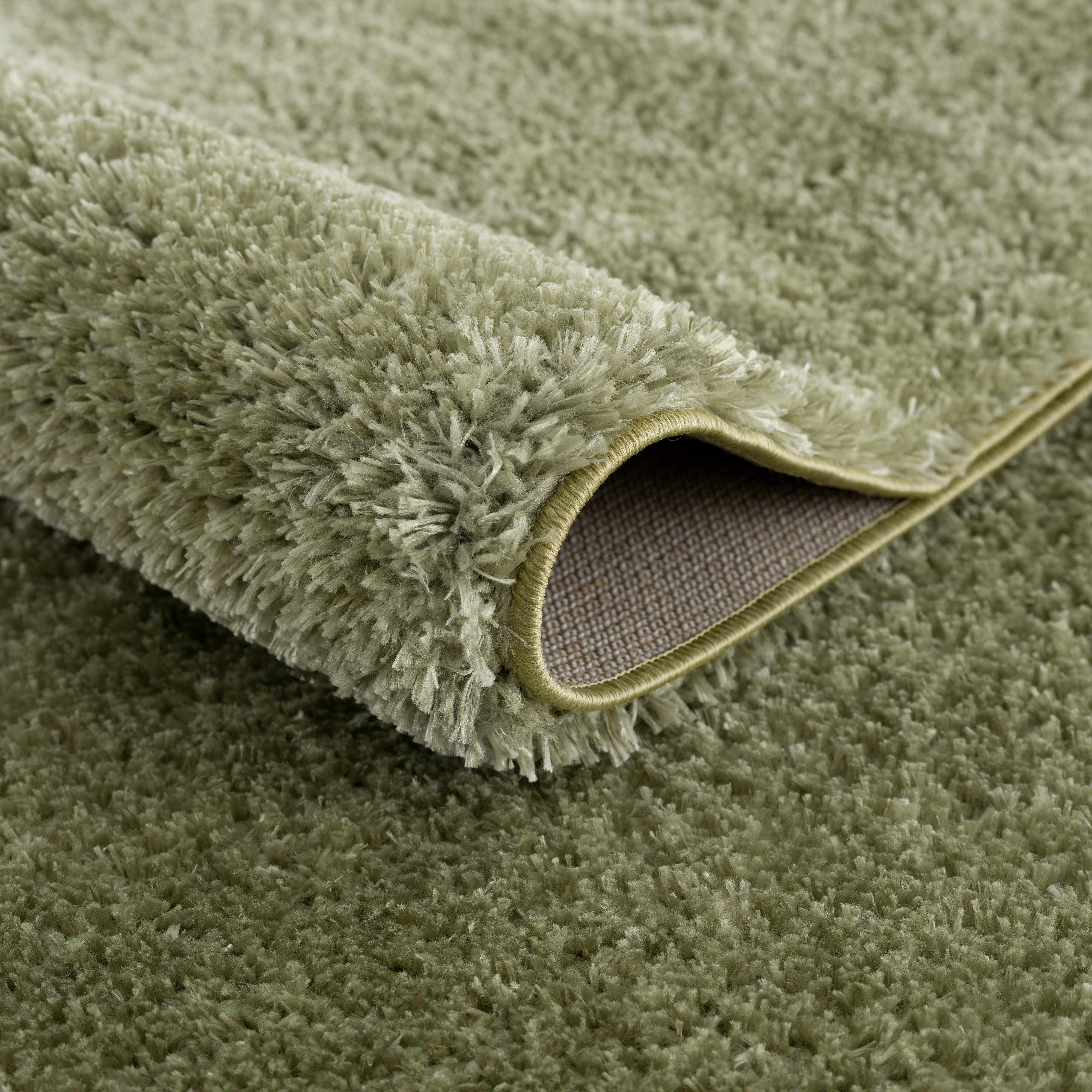 Heavenly Solid Green Plush Rug - Clearance - Bibenanova