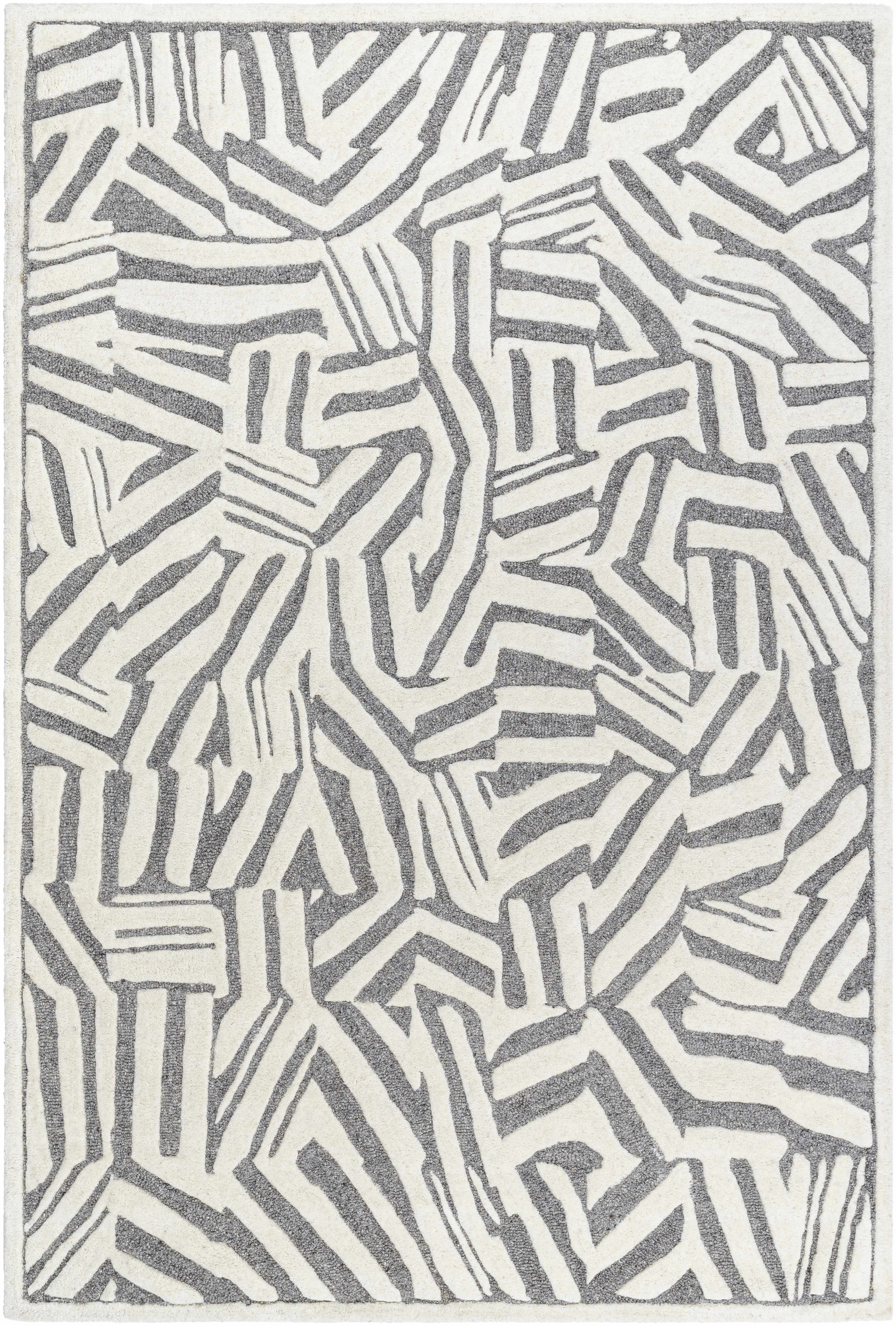 Avian Gray Wool Area Rug - Bibenanova