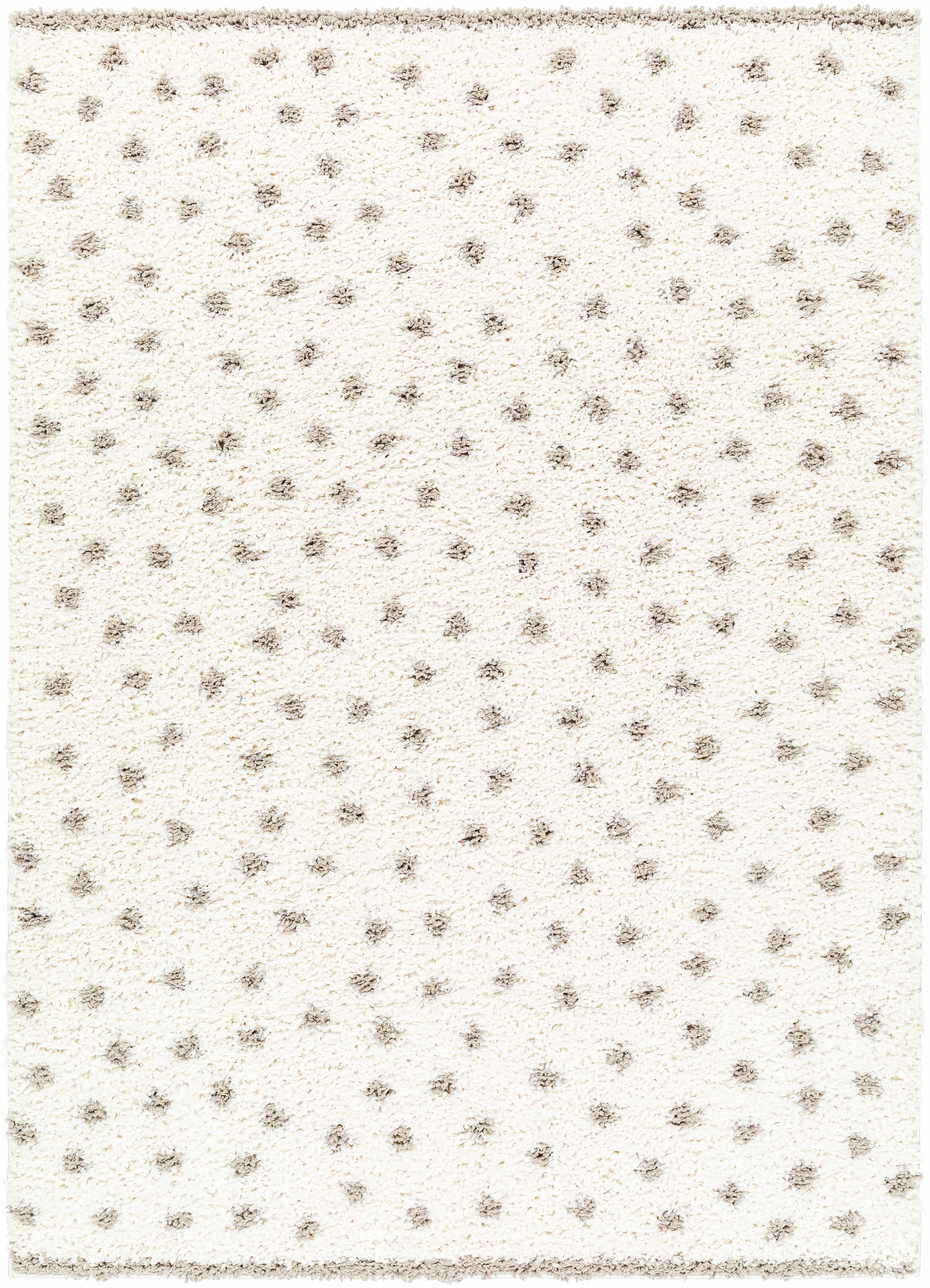 Chaia Dotted Cream & Gray Plush Rug - Bibenanova usa
