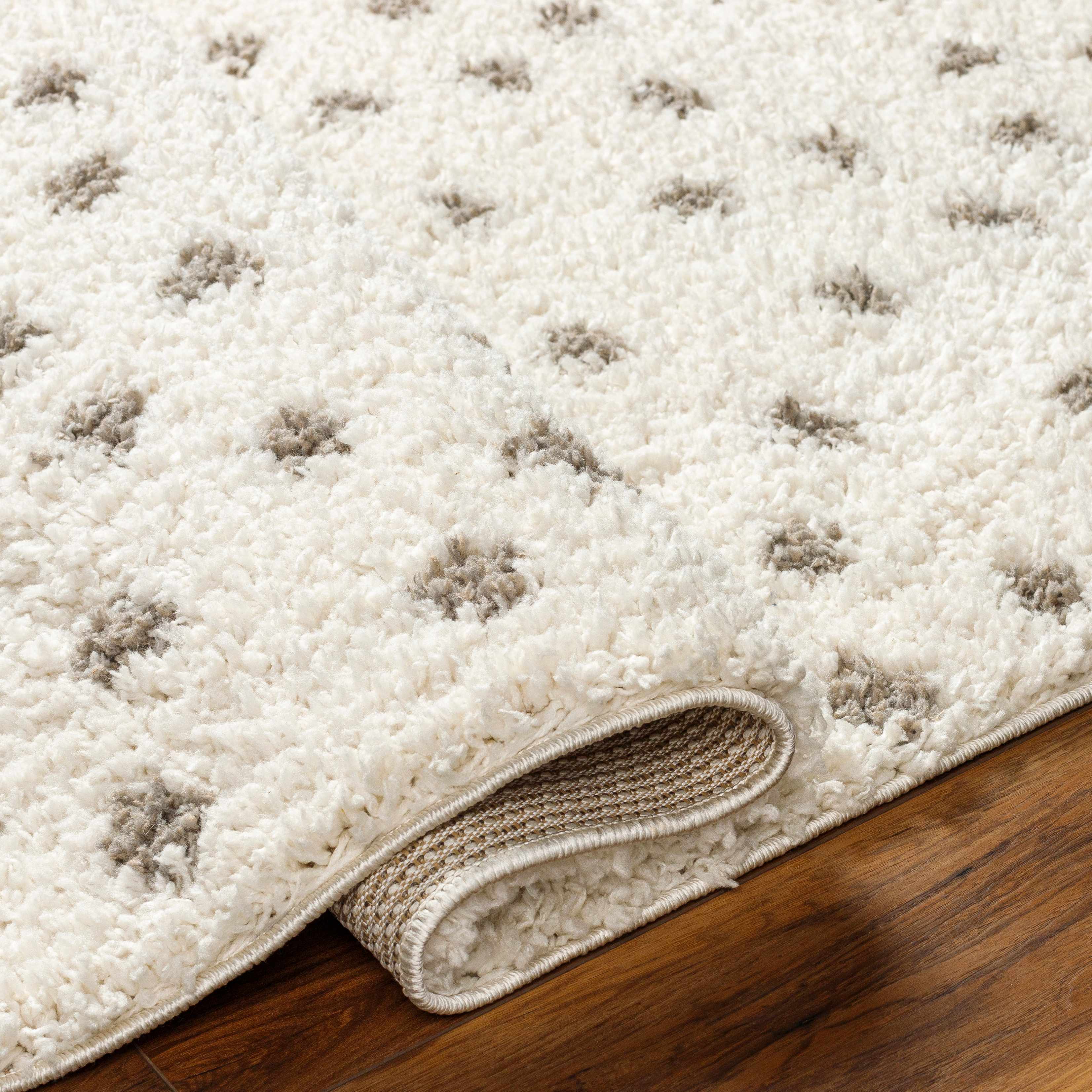 Chaia Dotted Cream & Gray Plush Rug - Bibenanova usa