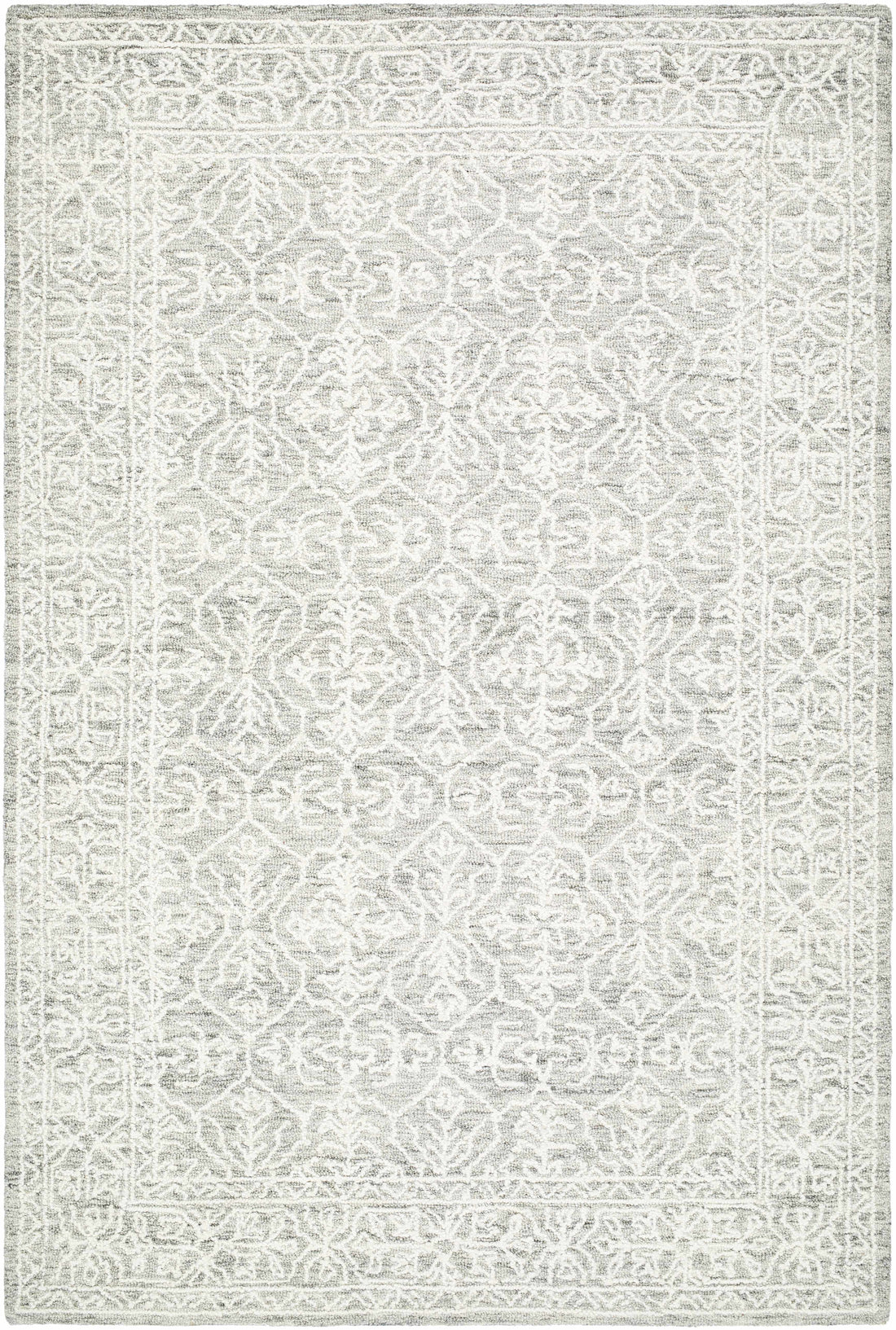 Yadid Gray Wool Area Rug