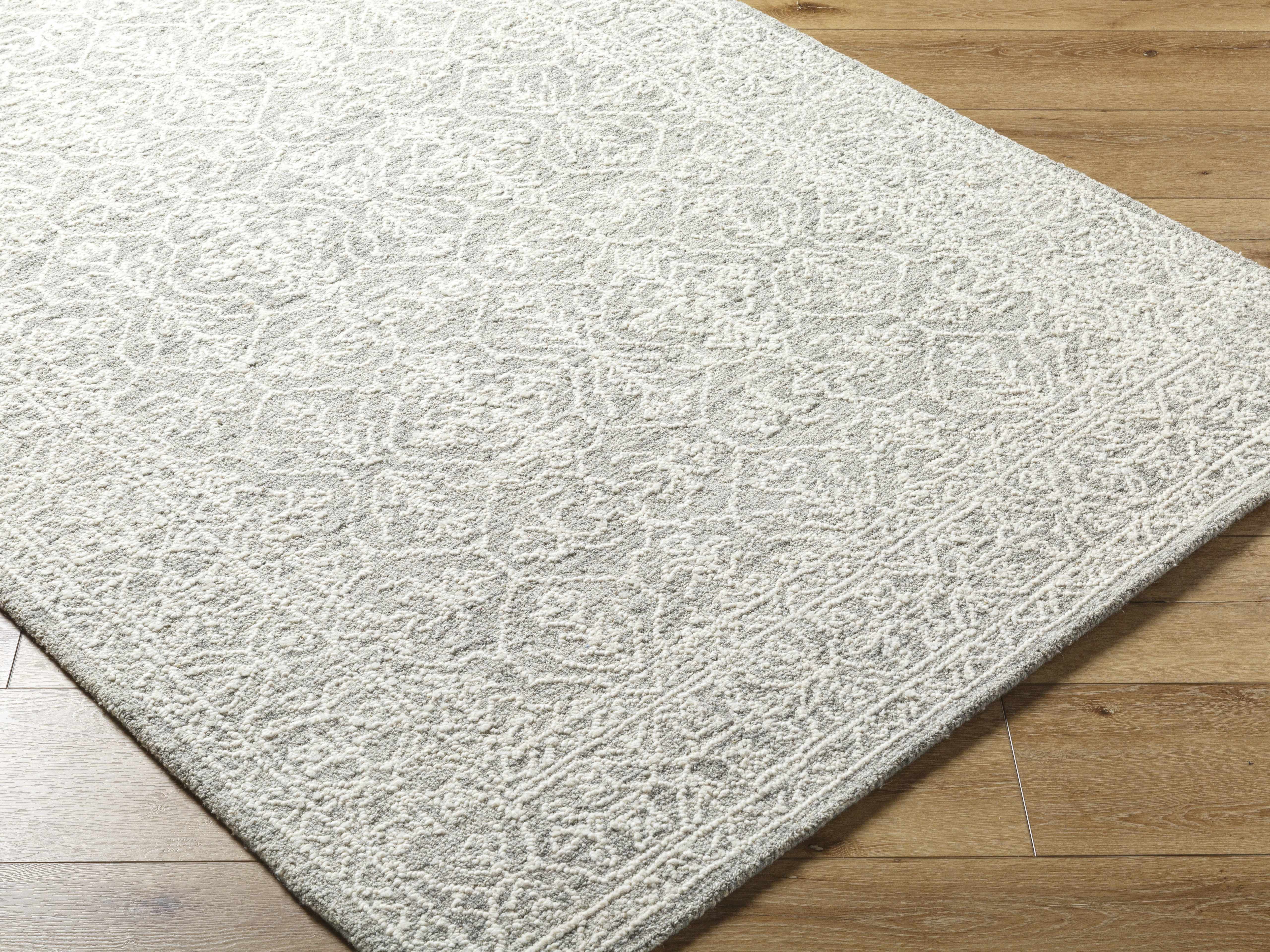 Yadid Gray Wool Area Rug - Bibenanova usa