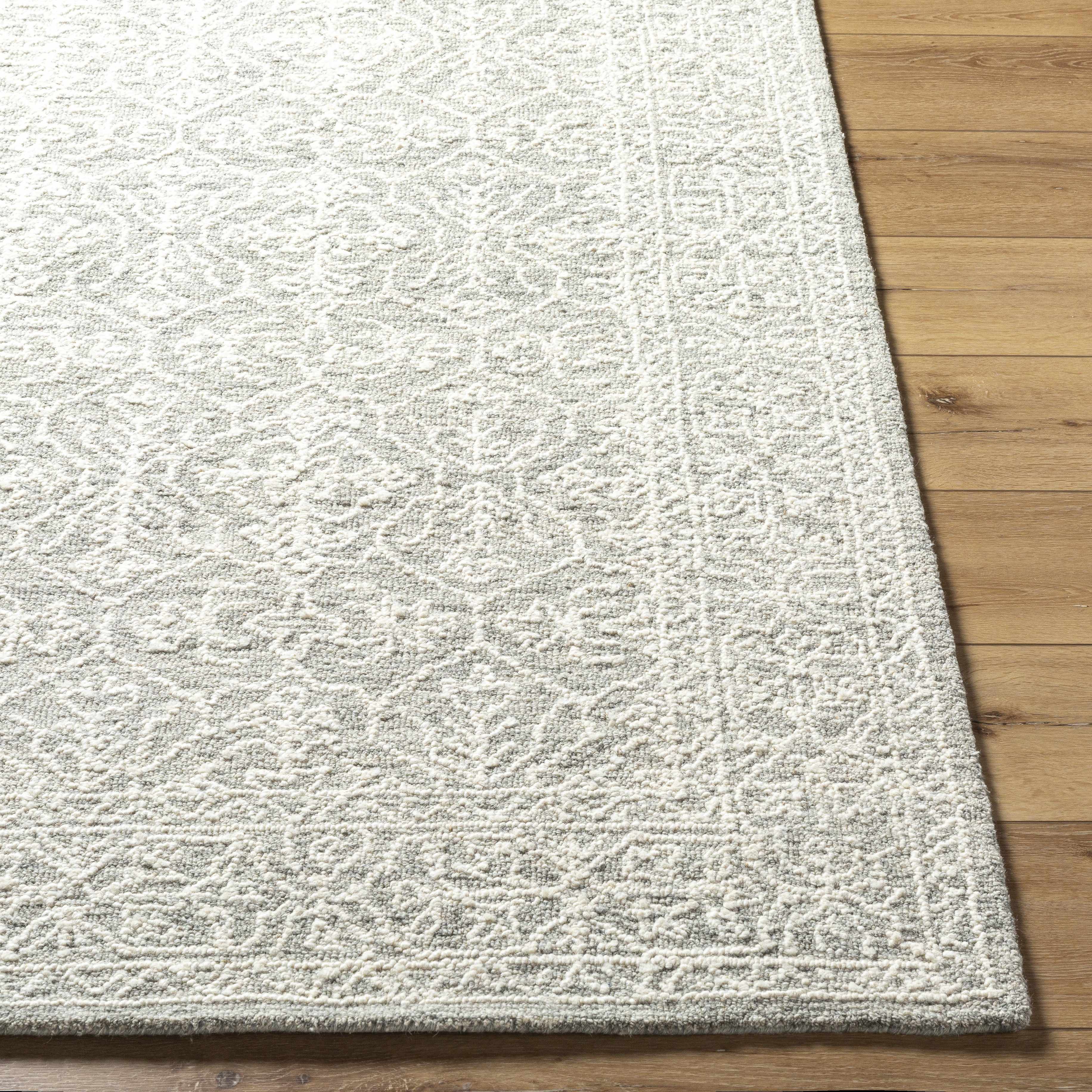 Yadid Gray Wool Area Rug - Bibenanova usa