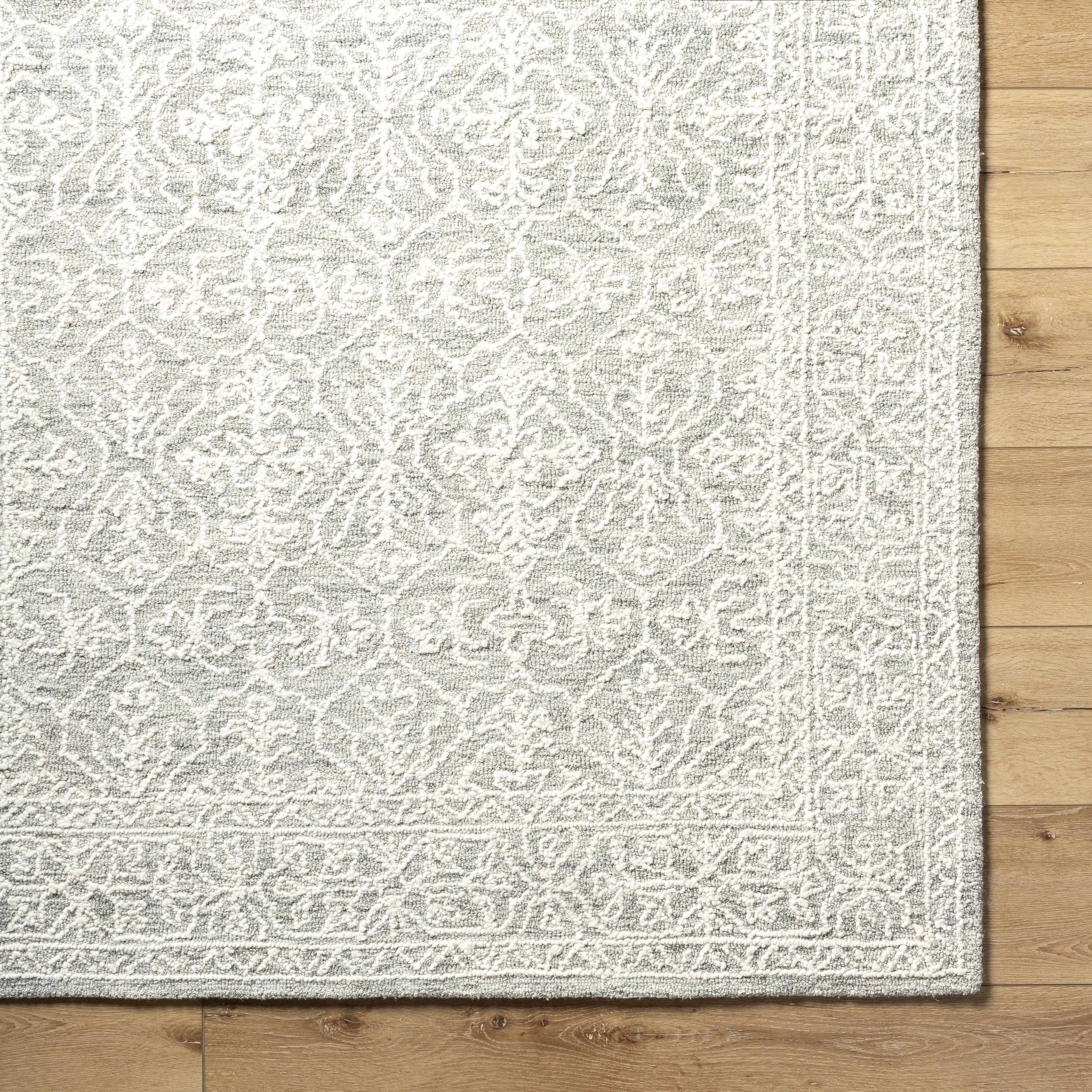 Yadid Gray Wool Area Rug - Bibenanova usa